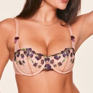 Adore Me Daphne Push Up Sold Out Floral Bra Valentines Day Fairy Floral Appliqué
